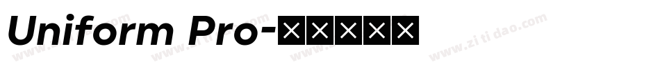 Uniform Pro字体转换